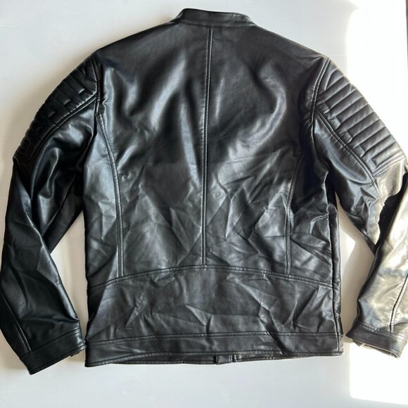 Zara FAUX LEATHER BIKER JACKET BLACK | 3833/309 - Picture 3 of 6